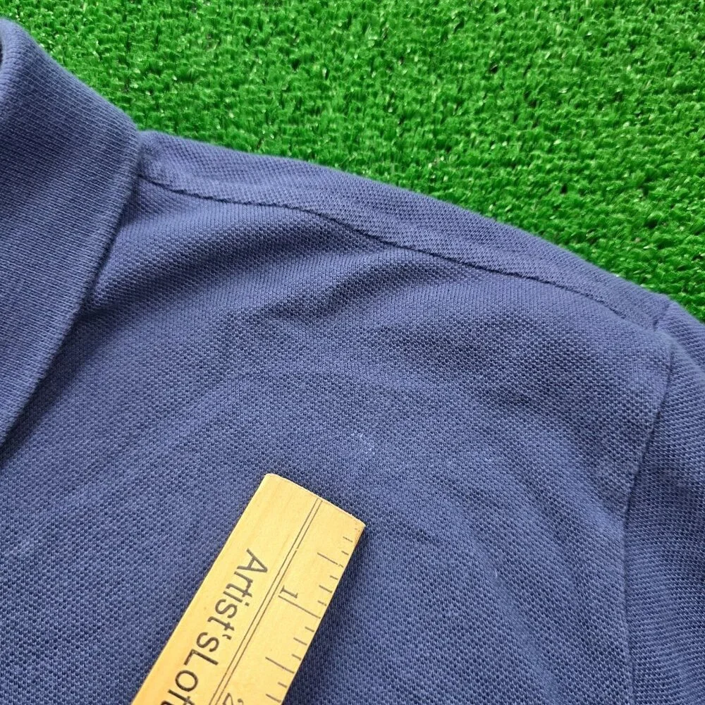 Polo Ralph Lauren Polo Shirt Mens Large Blue Striped Short‎ Sleeve Golf Preppy